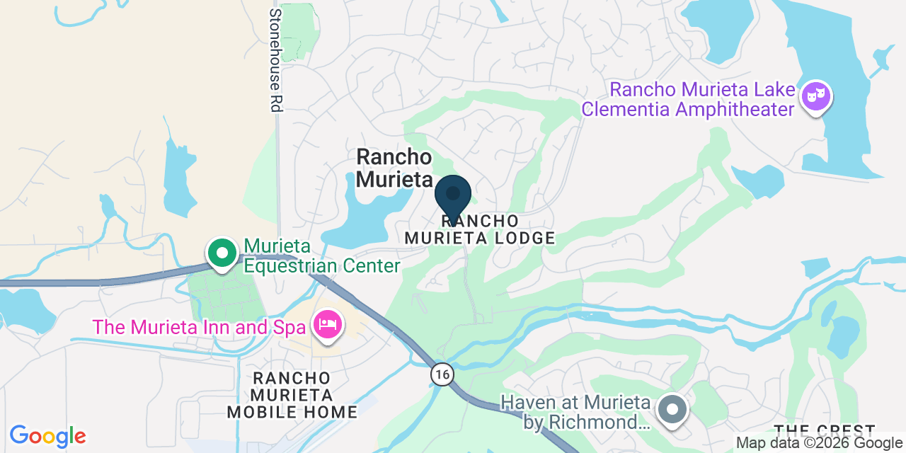 Map showing Rancho Murieta, Sacramento County, CA