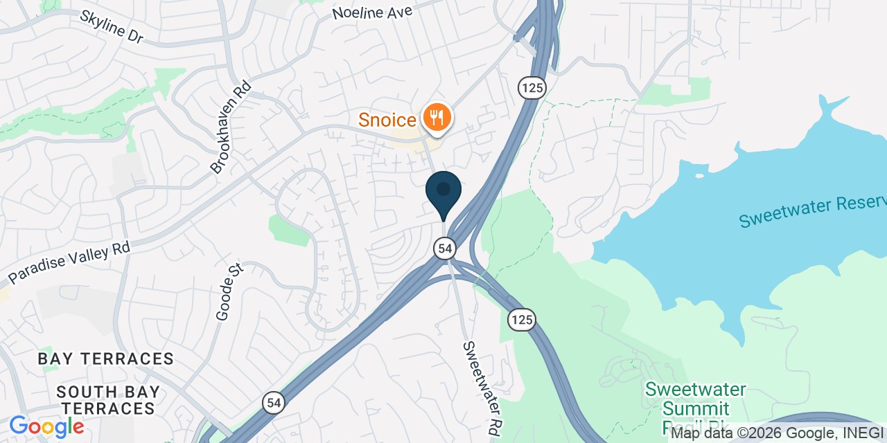 Map showing San Diego County, CA