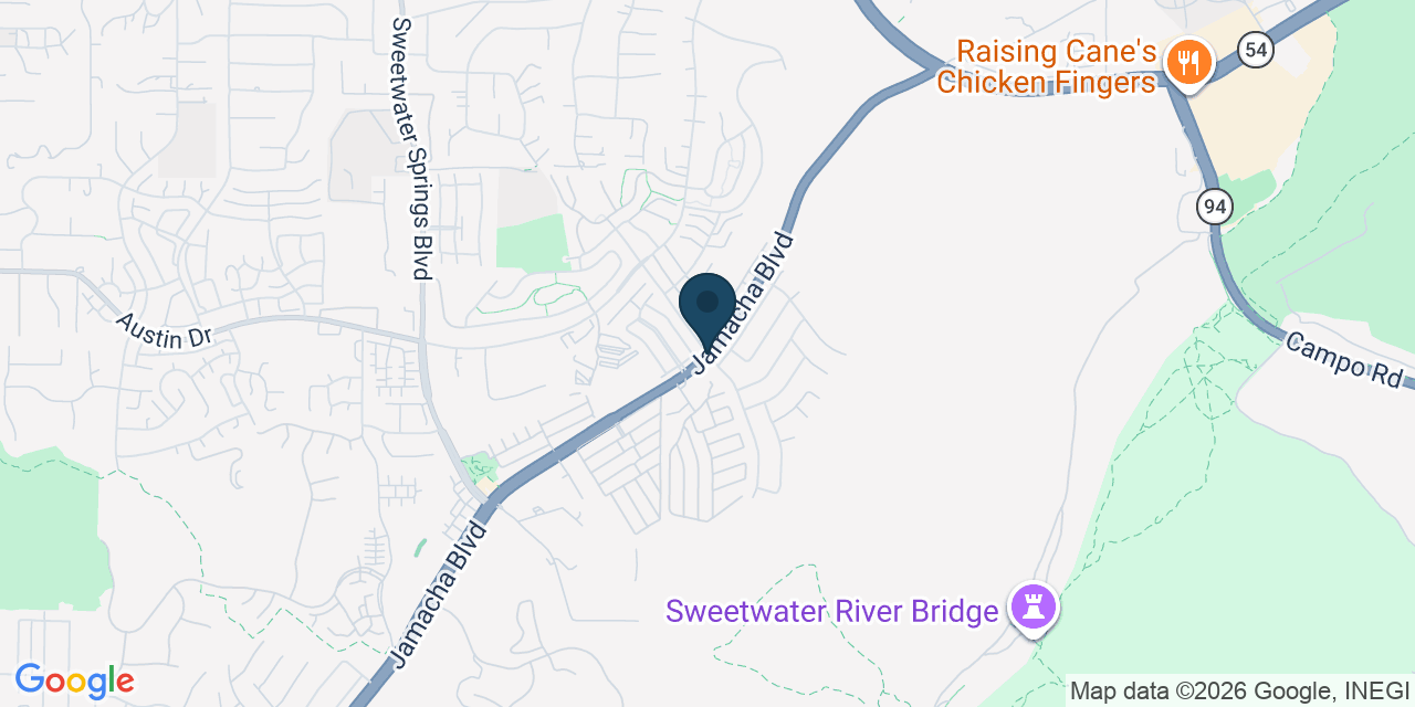 Map showing Spring Valley, San Diego County, CA