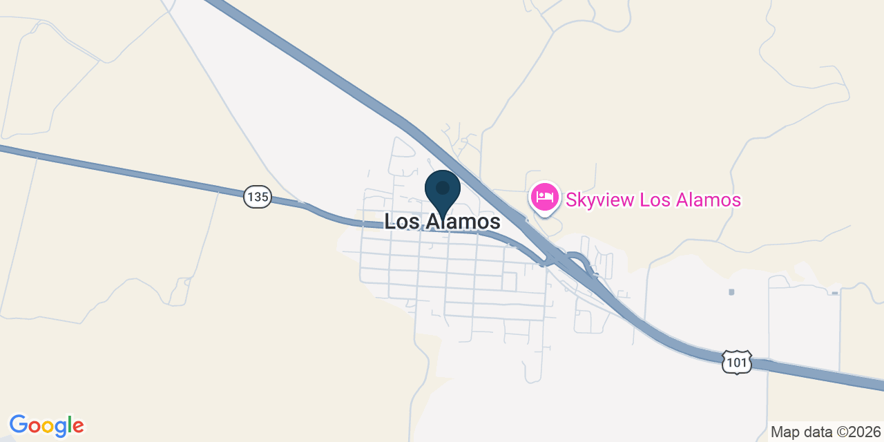Map showing Los Alamos, Santa Barbara County, CA