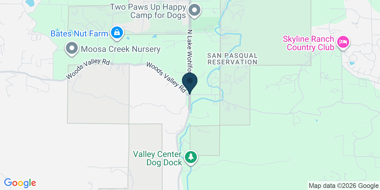 Map showing San Diego County, CA