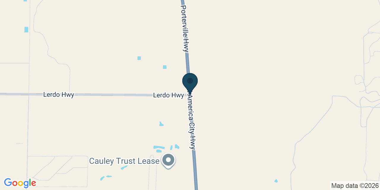 Map showing Kern County, CA