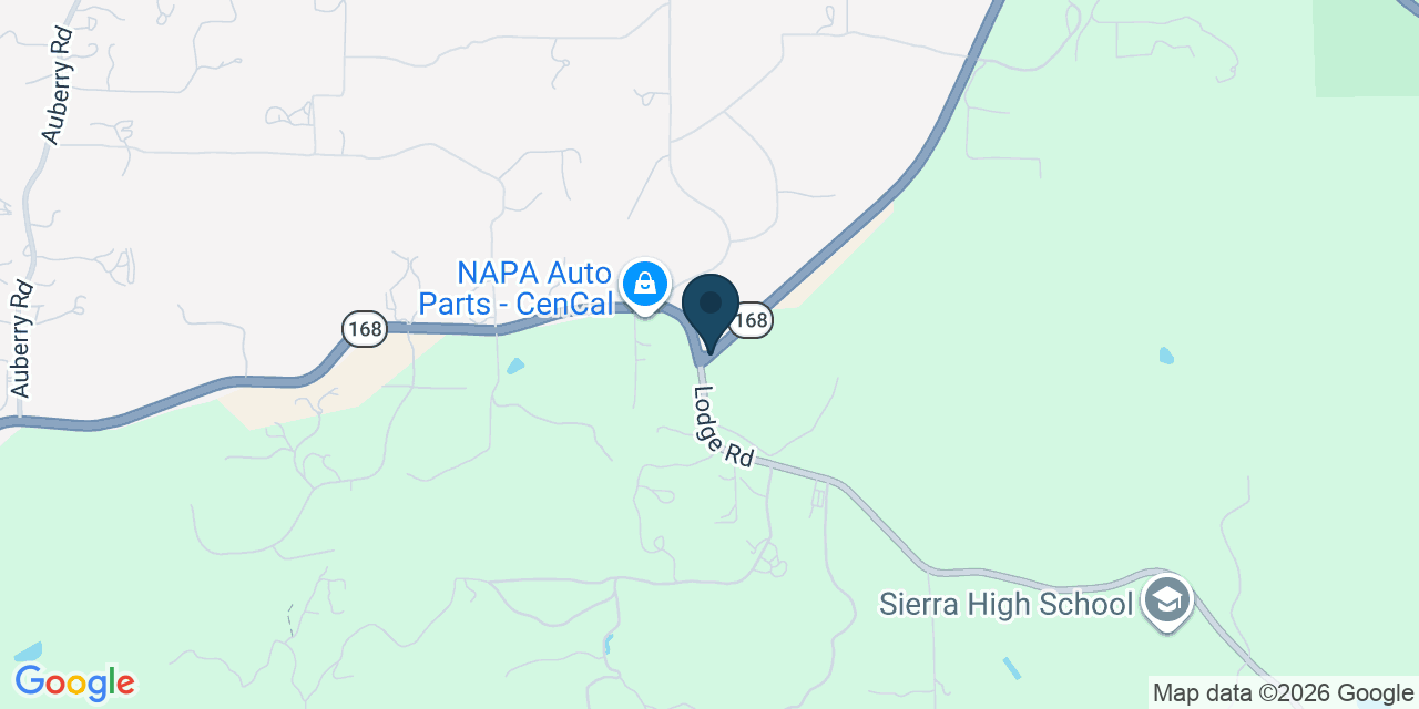 Map showing Auberry, Fresno County, CA