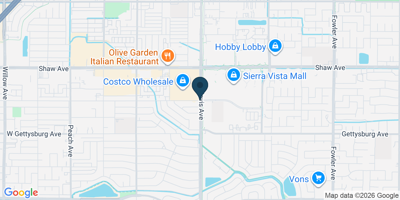 Map showing Fresno County, CA