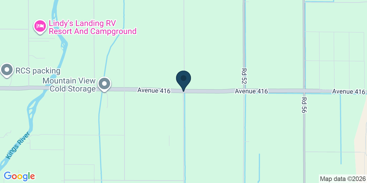 Map showing Tulare County, CA