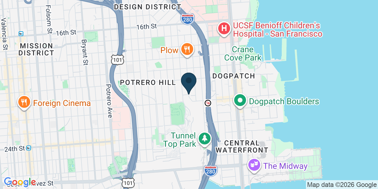 Map showing San Francisco, San Francisco County, CA