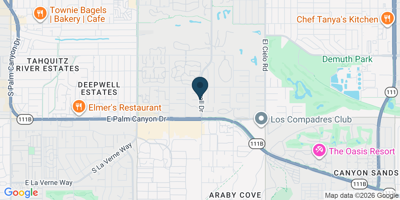 Map showing Palm Springs, Riverside County, CA
