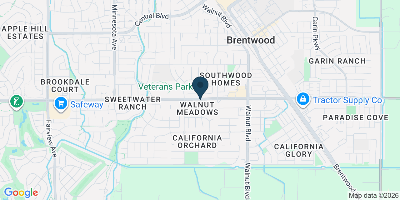 Map showing Contra Costa County, CA