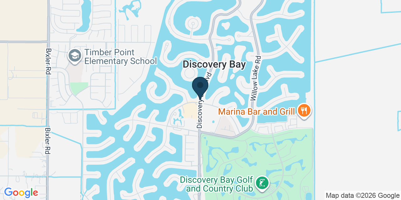 Map showing Discovery Bay, Contra Costa County, CA