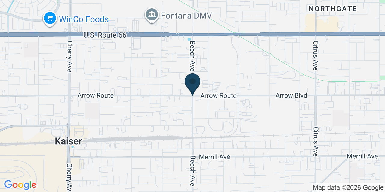 Map showing San Bernardino County, CA