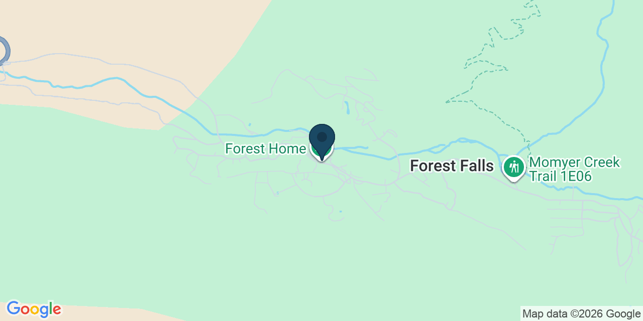 Map showing Forest Falls, San Bernardino County, CA