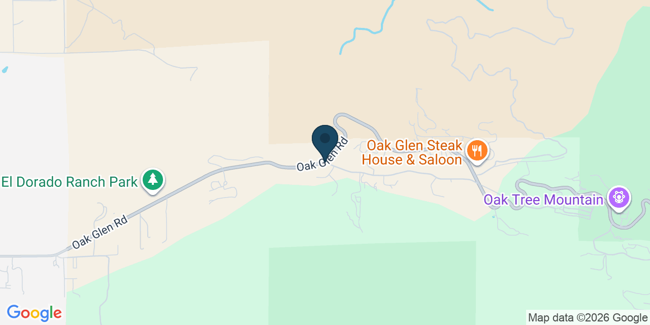 Map showing Oak Glen, San Bernardino County, CA