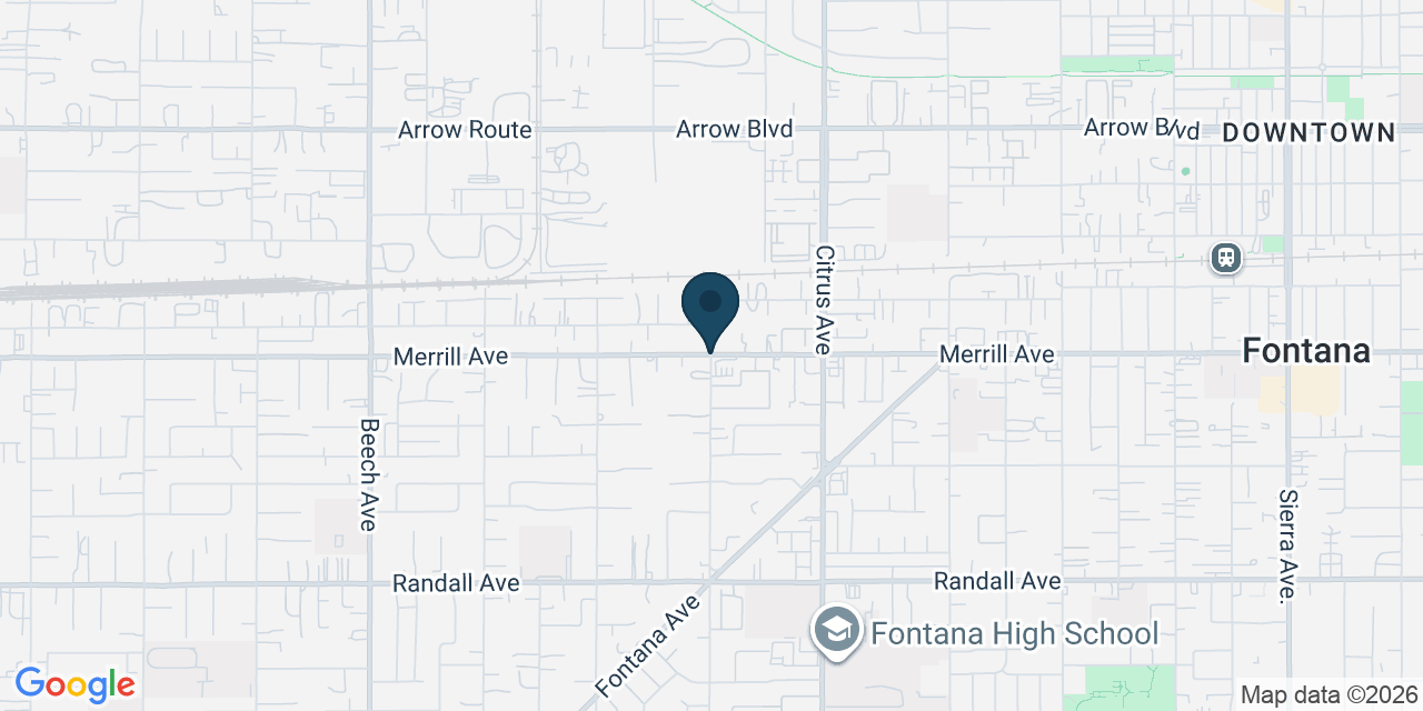 Map showing San Bernardino County, CA