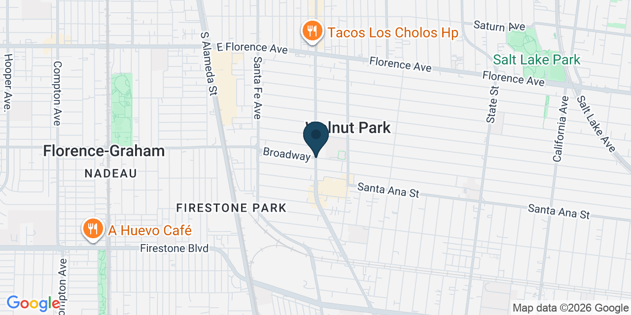 Map showing Walnut Park, Los Angeles County, CA