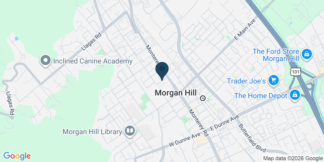 Map showing Morgan Hill, Santa Clara County, CA