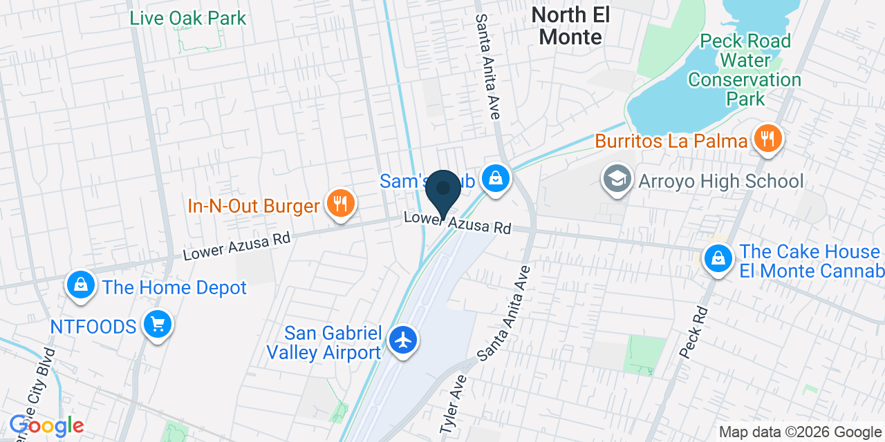Map showing Los Angeles County, CA