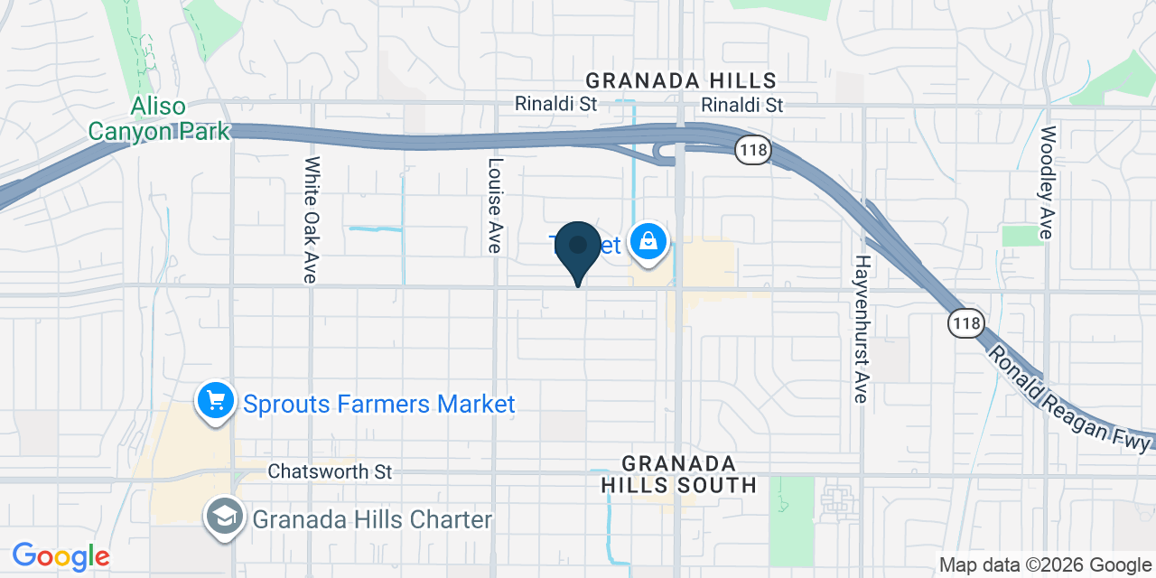 Map showing Los Angeles County, CA