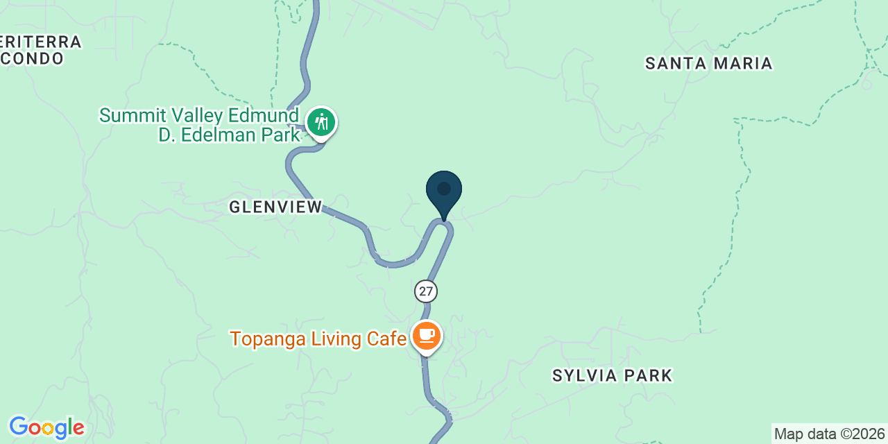 Map showing Topanga, Los Angeles County, CA