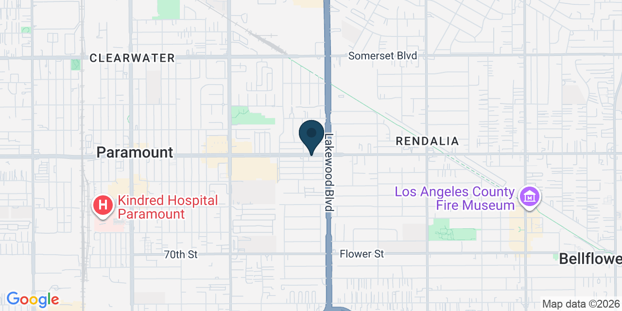 Map showing Los Angeles County, CA