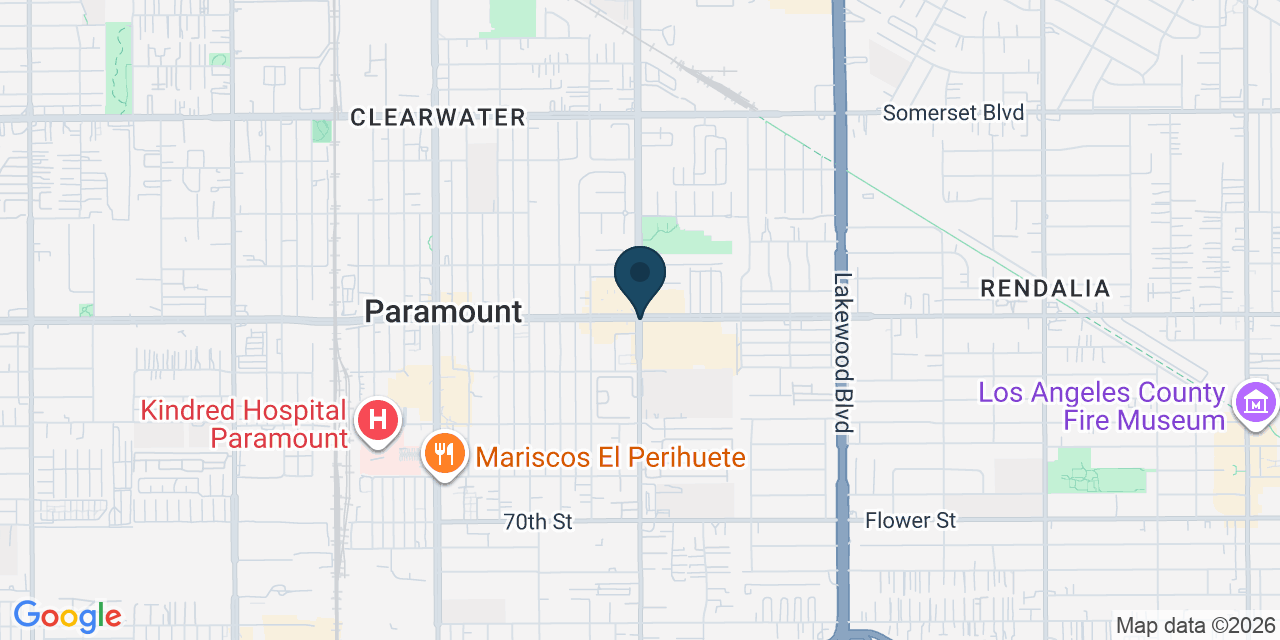 Map showing Paramount, Los Angeles County, CA