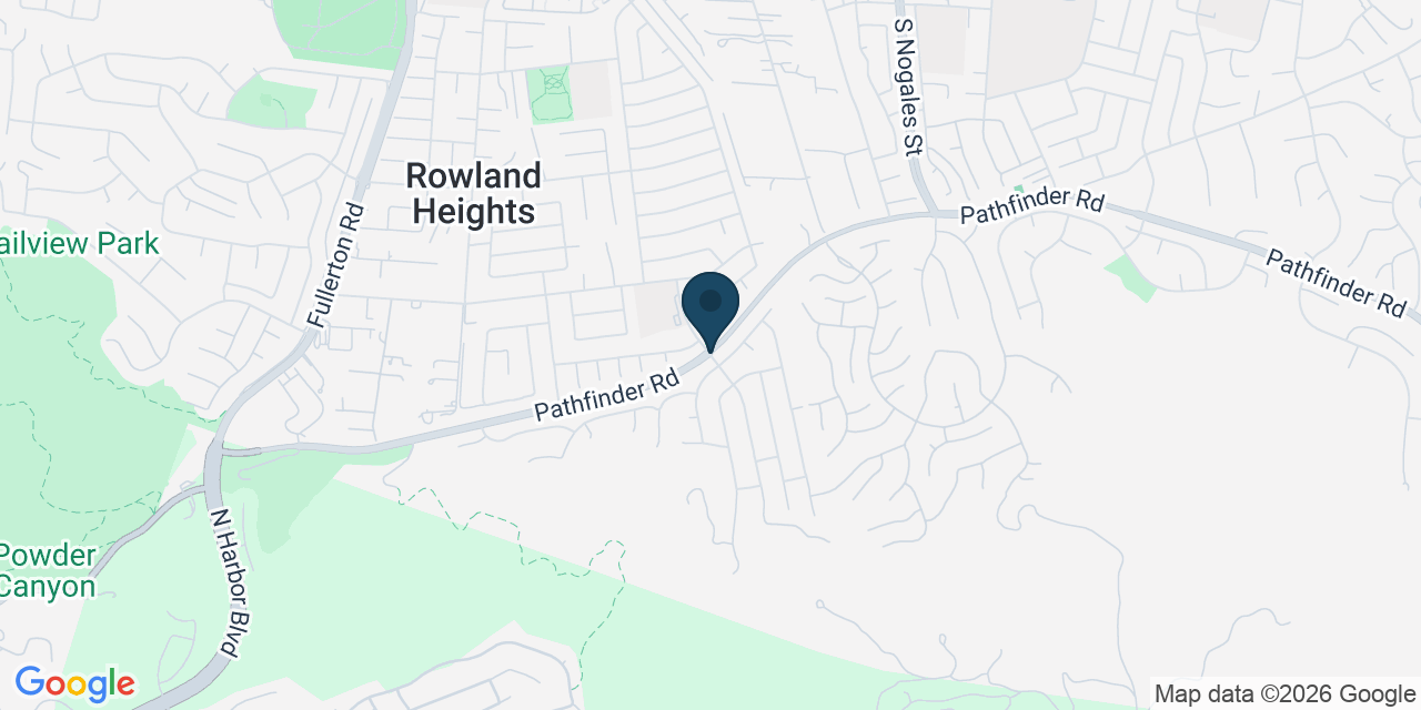 Map showing Rowland Heights, Los Angeles County, CA