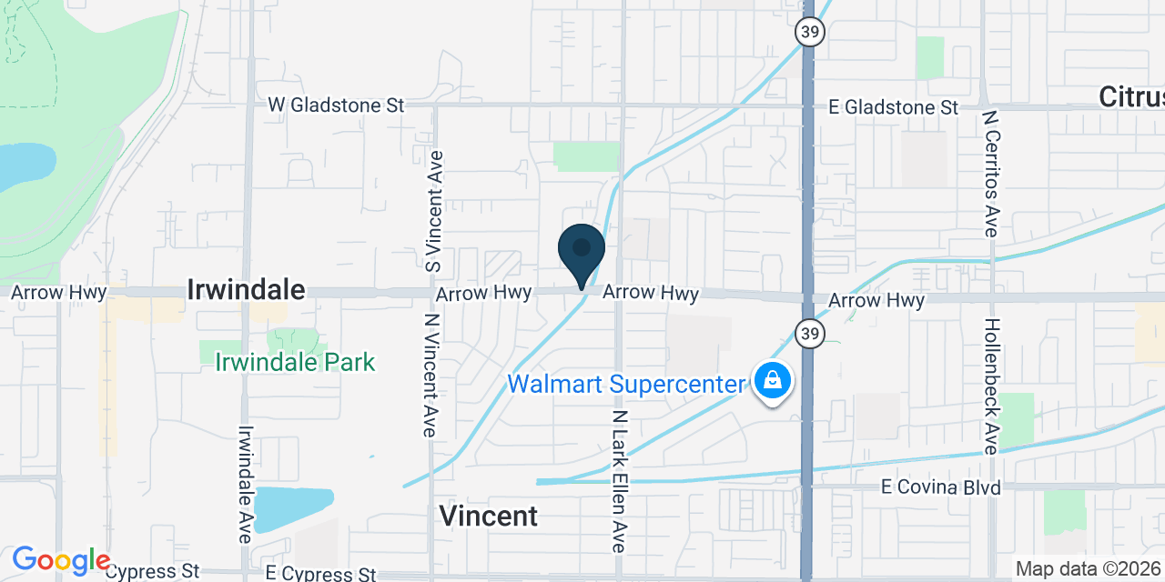 Map showing Vincent, Los Angeles County, CA
