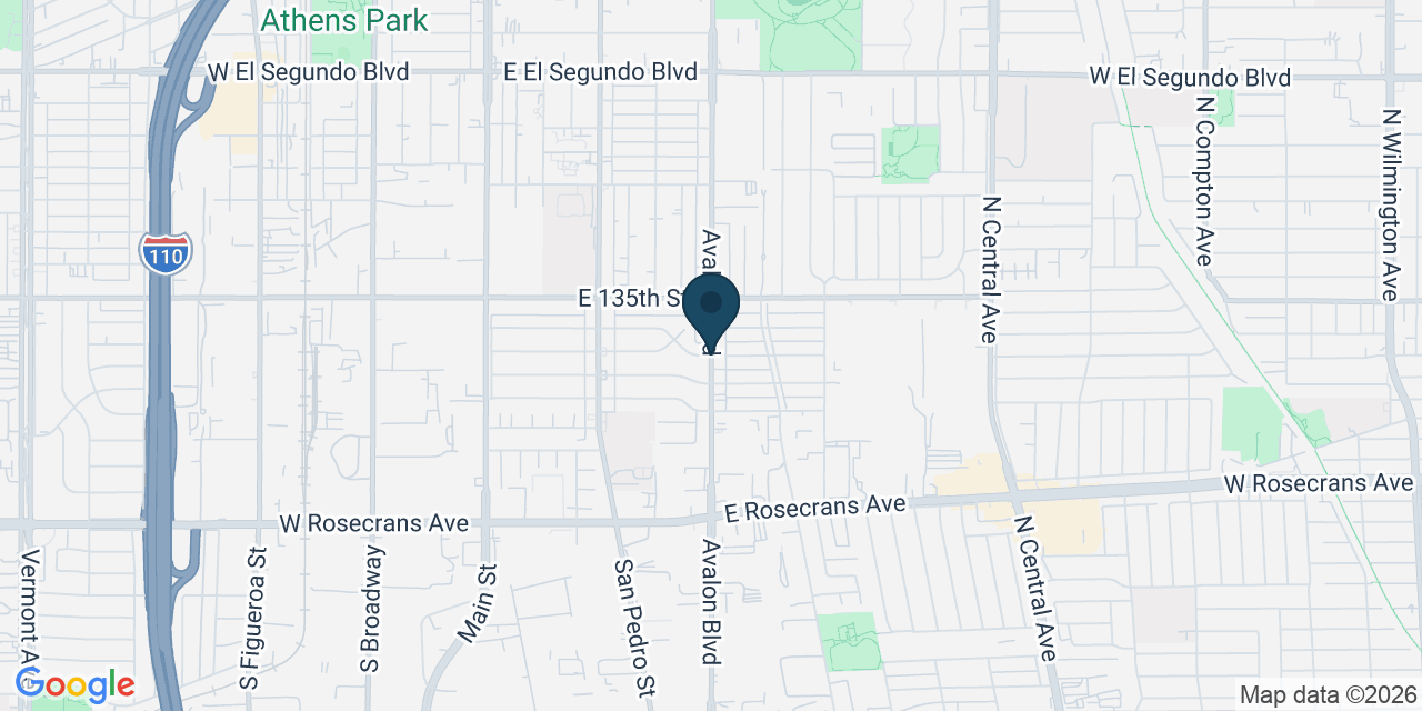 Map showing Los Angeles County, CA