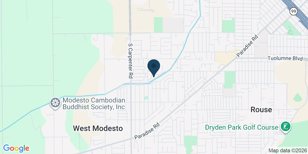 Map showing Modesto, Stanislaus County, CA