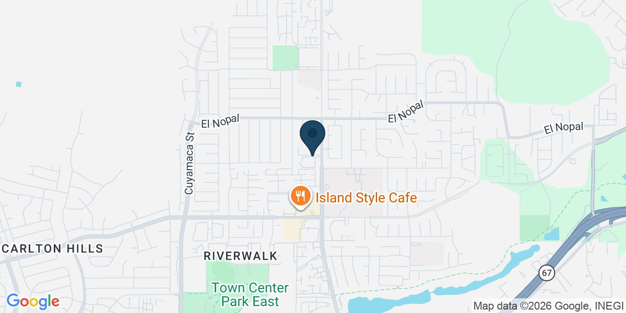 Map showing Santee, San Diego County, CA