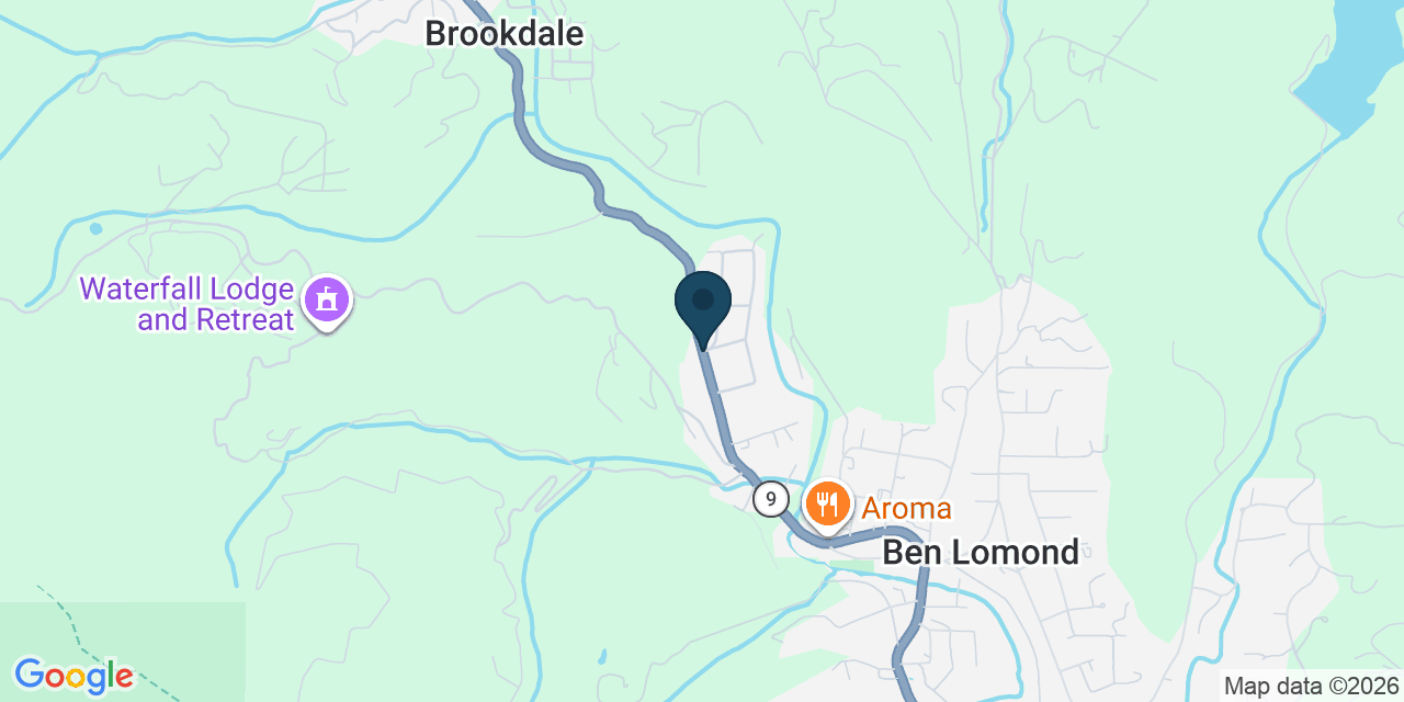 Map showing Brookdale, Santa Cruz County, CA