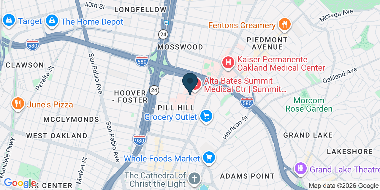 Map showing Oakland, Alameda County, CA