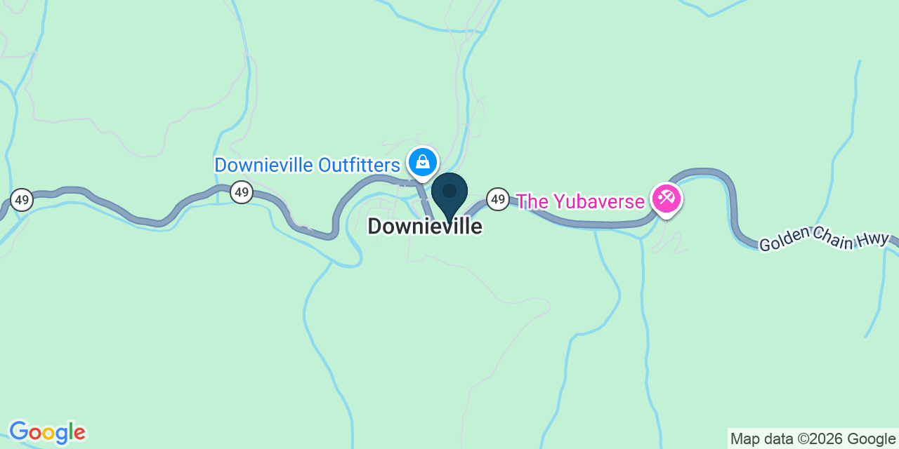 Map showing Downieville, Sierra County, CA