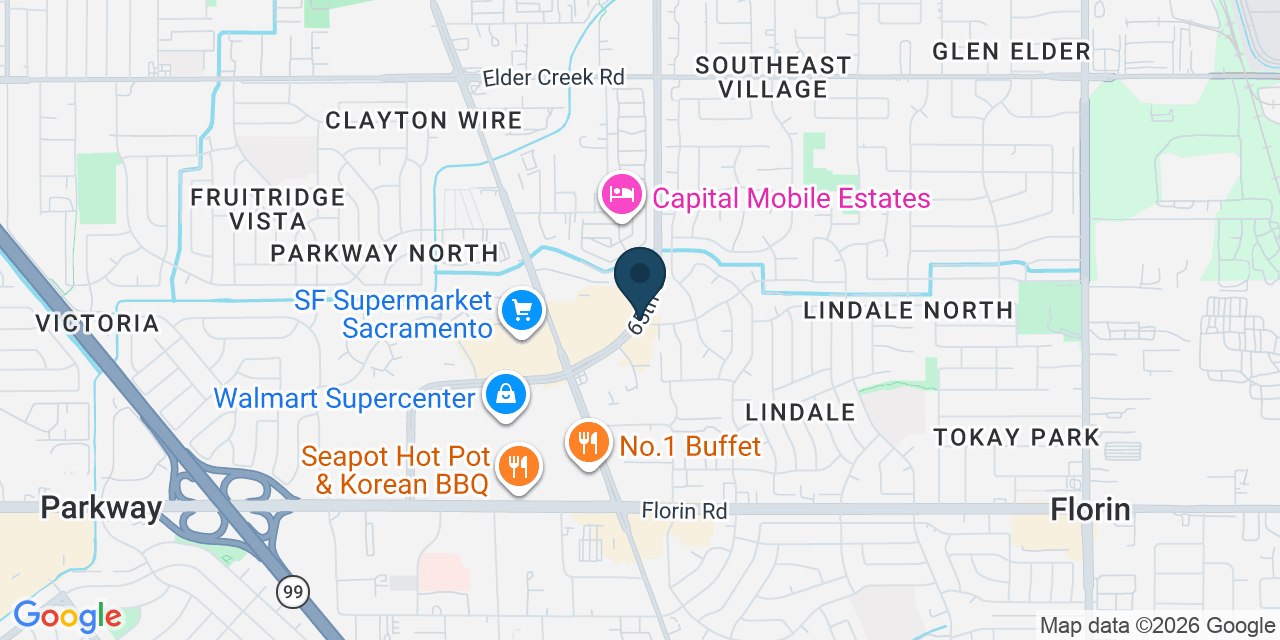 Map showing Florin, Sacramento County, CA