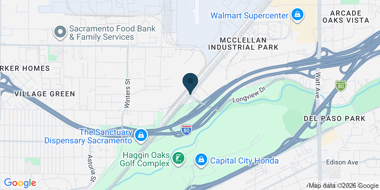 Map showing McClellan Park, Sacramento County, CA