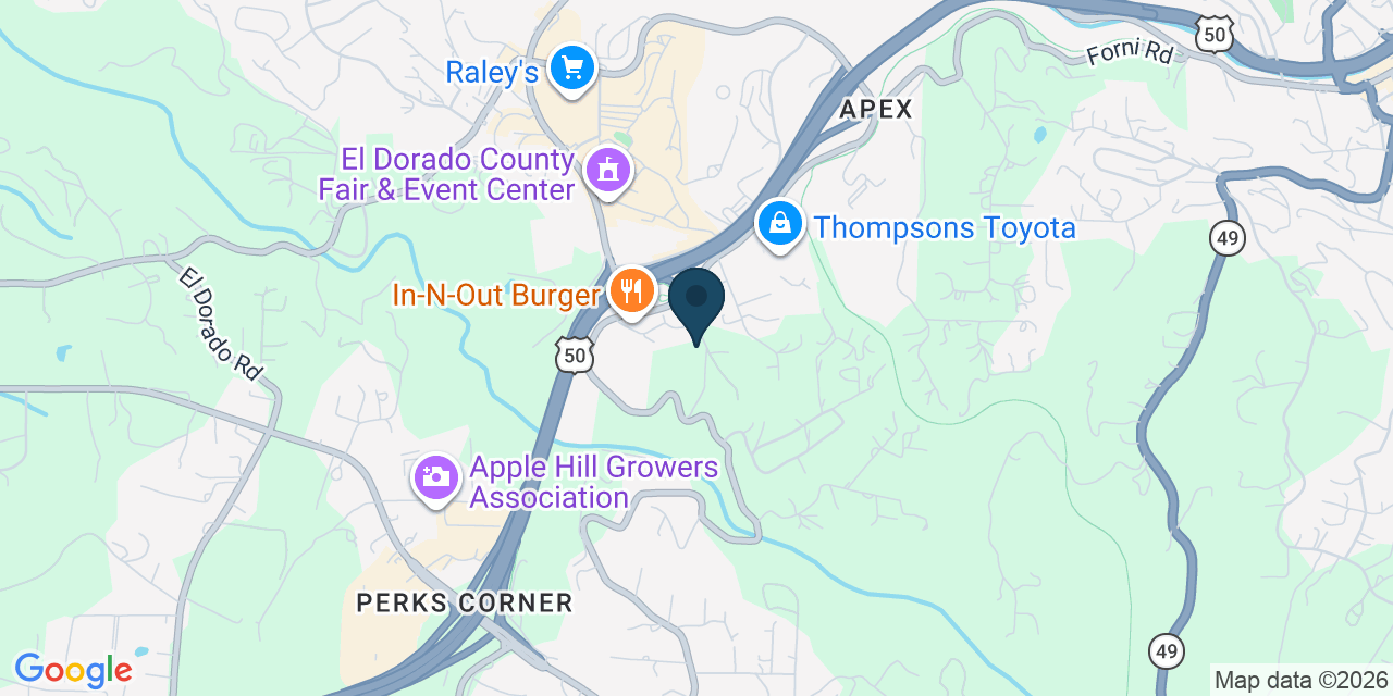 Map showing Placerville, El Dorado County, CA