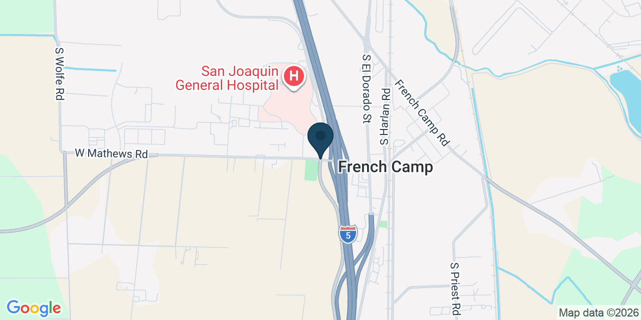 Map showing San Joaquin County, CA