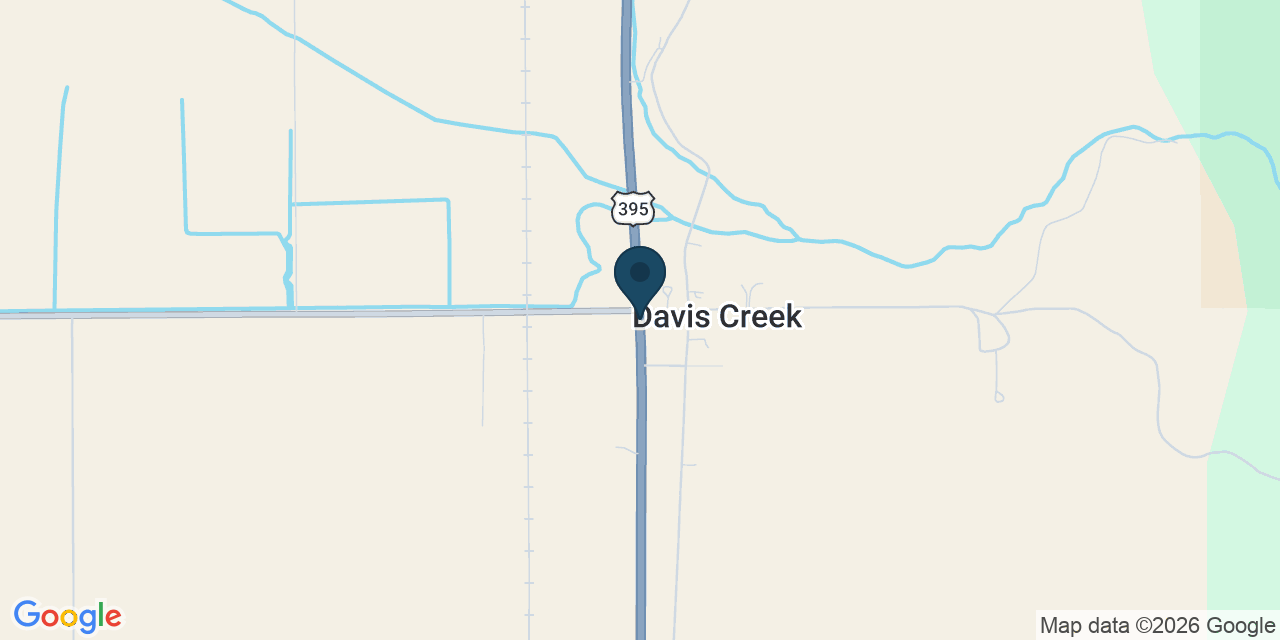 Map showing Davis Creek, Modoc County, CA