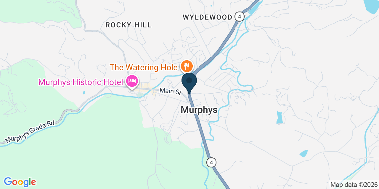 Map showing Murphys, Calaveras County, CA