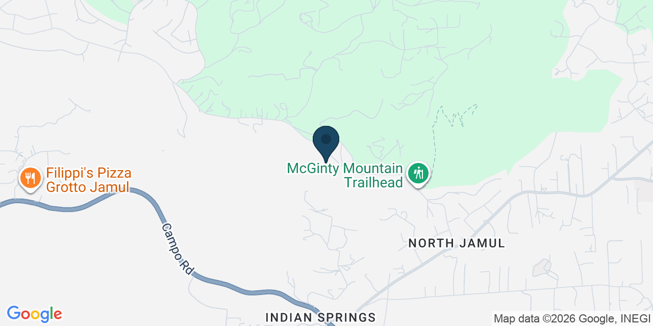 Map showing Jamul, San Diego County, CA