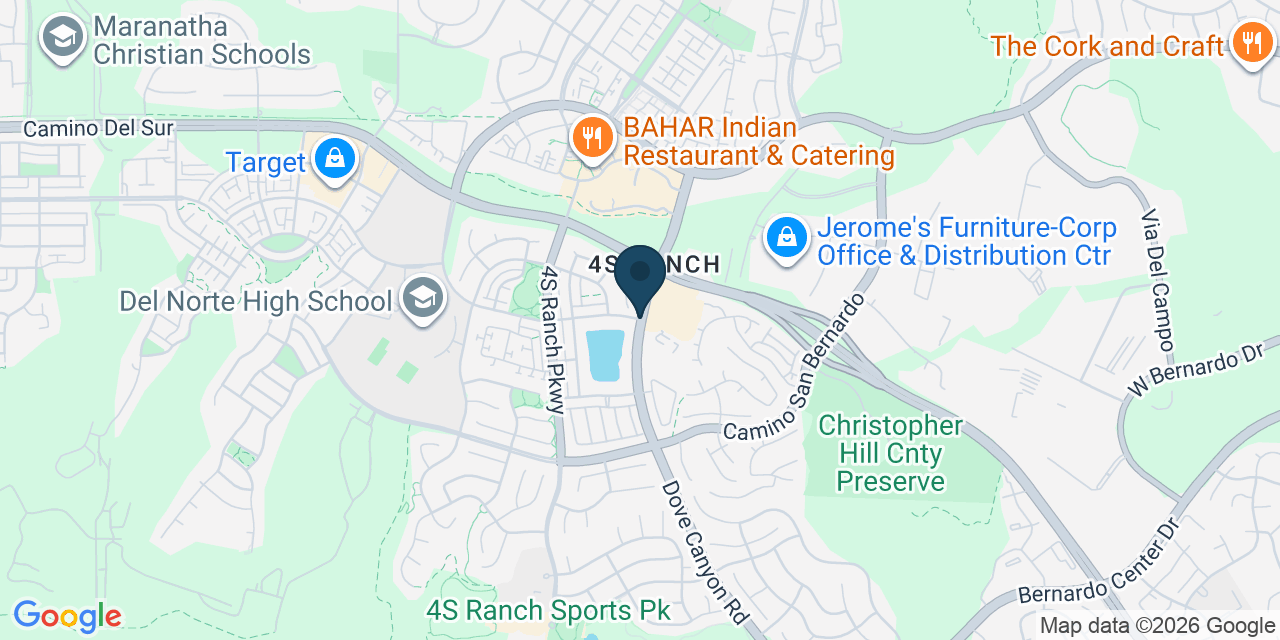 Map showing 4S Ranch, San Diego County, CA
