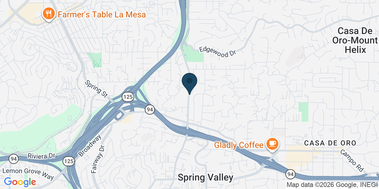 Map showing San Diego County, CA