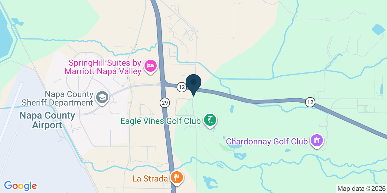 Map showing American Canyon, Napa County, CA
