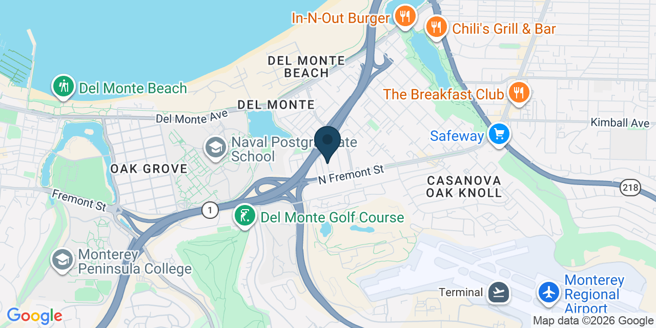 Map showing Monterey, Monterey County, CA