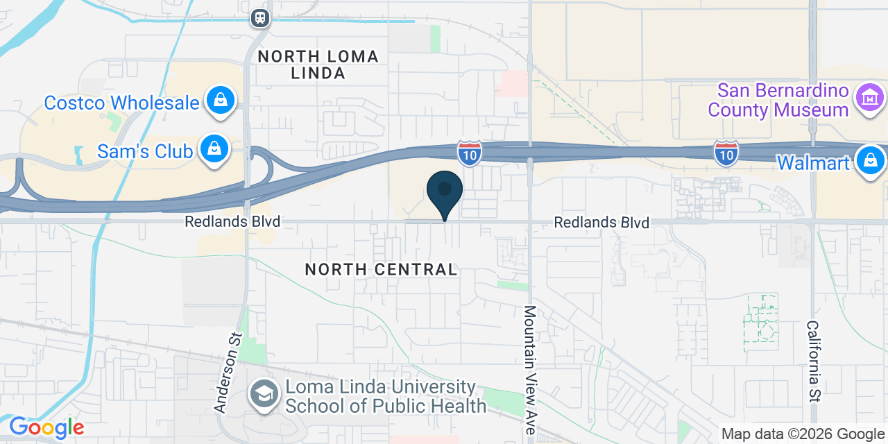 Map showing San Bernardino County, CA