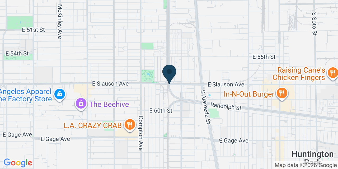 Map showing Florence-Graham, Los Angeles County, CA