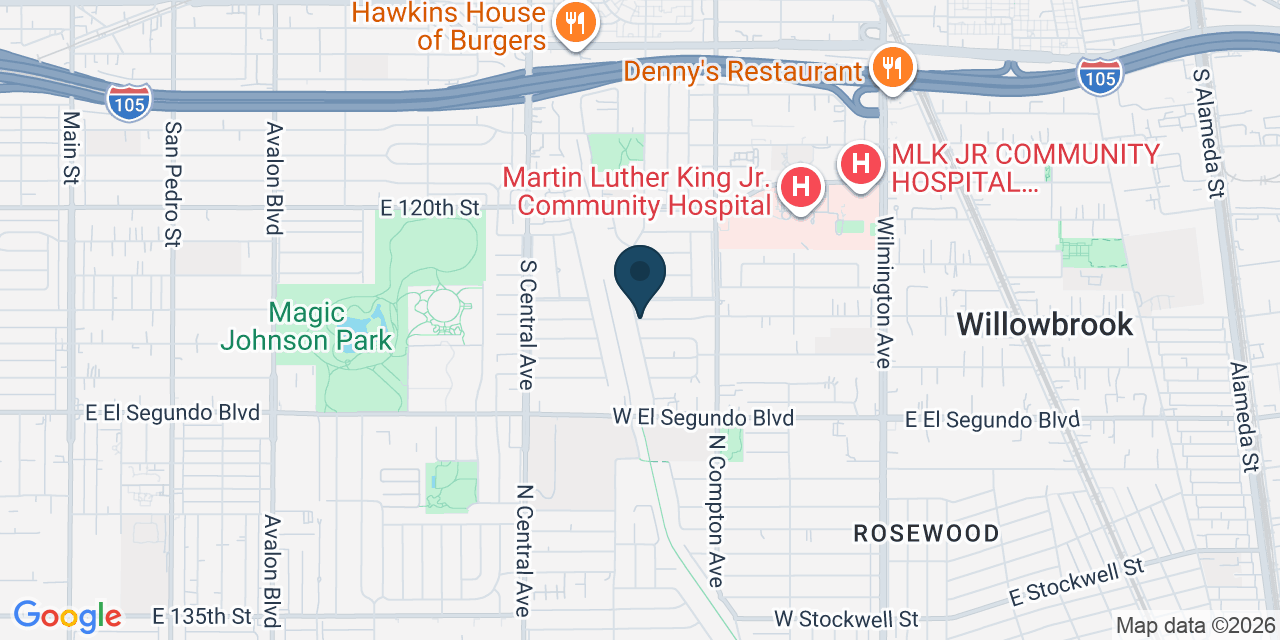 Map showing Los Angeles County, CA