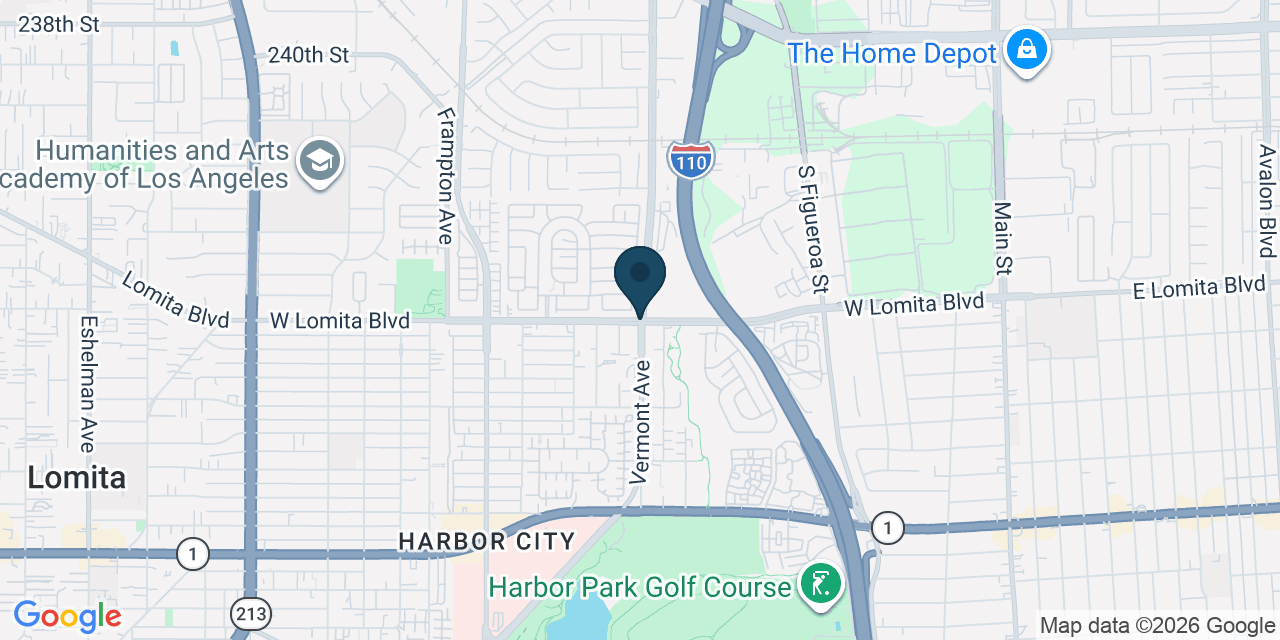 Map showing West Carson, Los Angeles County, CA