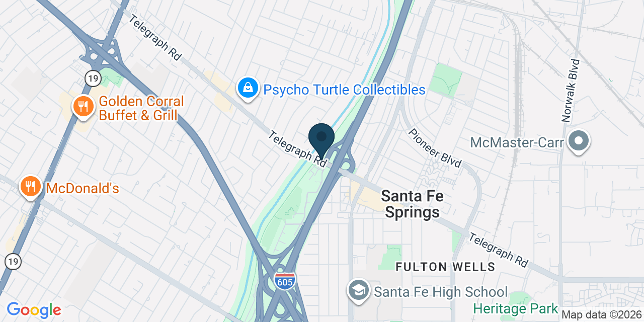 Map showing Los Angeles County, CA