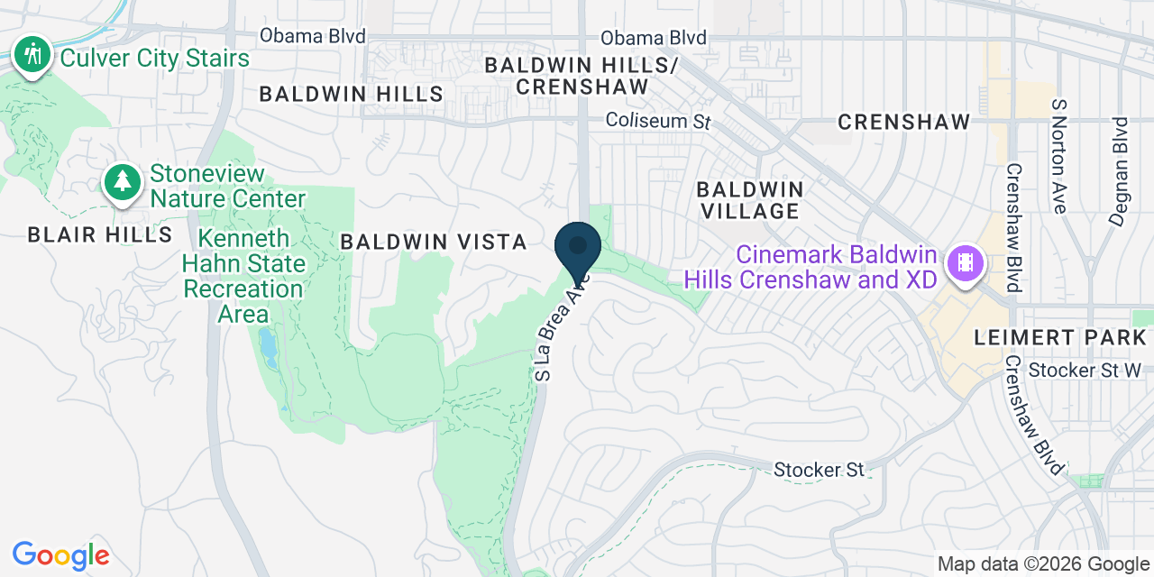 Map showing Los Angeles County, CA