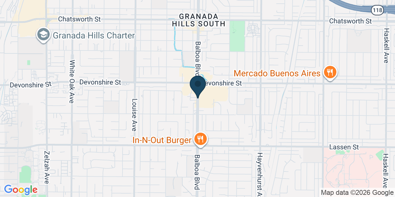 Map showing Los Angeles, Los Angeles County, CA